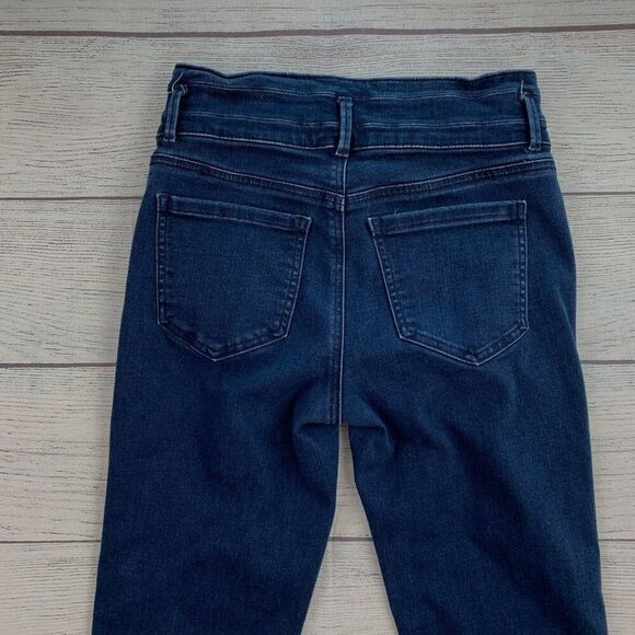 Ann Taylor Jeans sz 4 The Skinny Dark Wash Inseam 27.5" High Rise - Picture 6 of 11